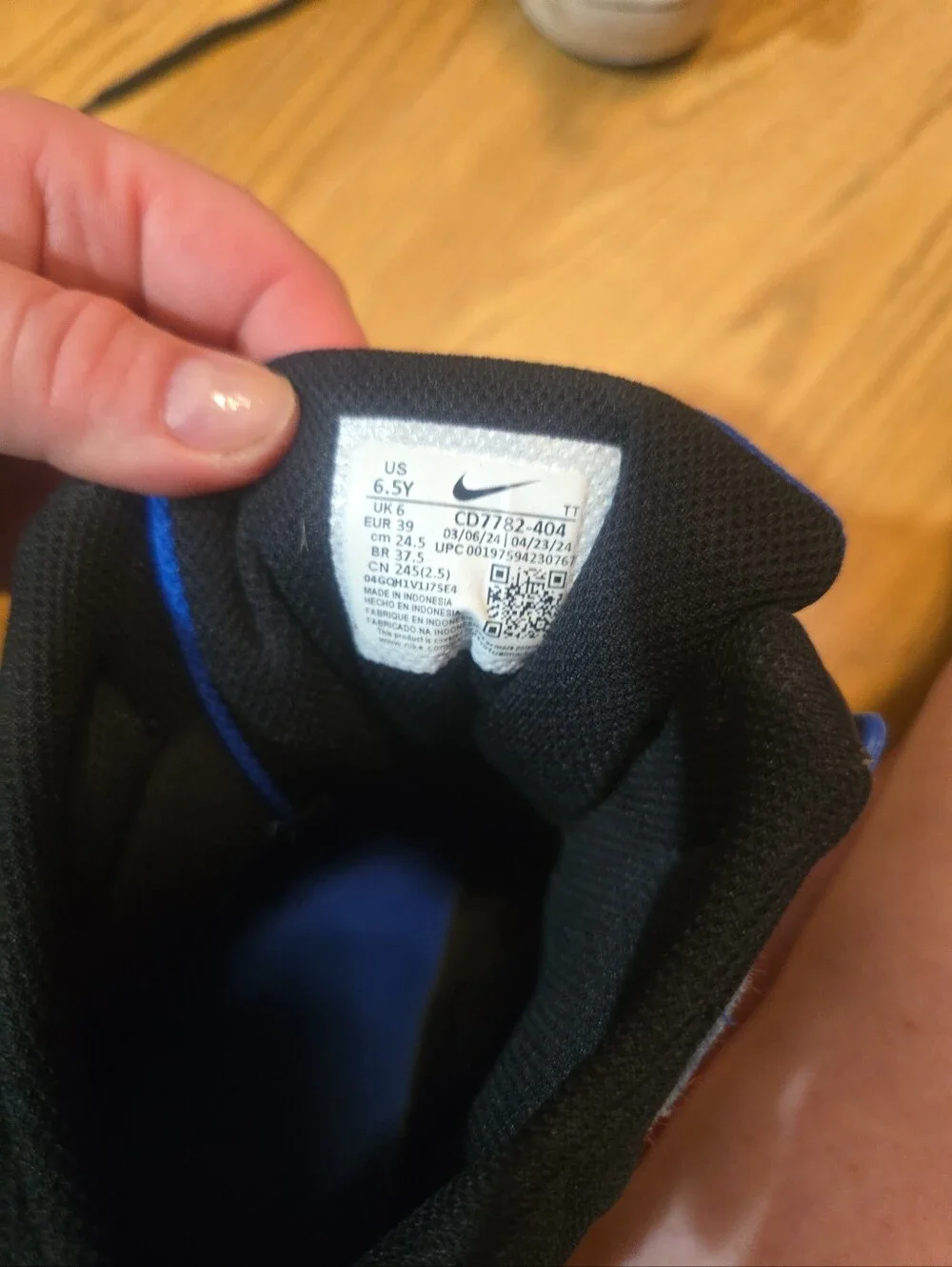 Nike Kids Blue and Black High-Top Sneakers